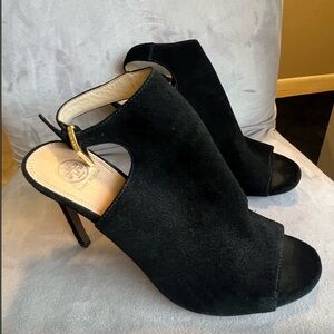 Tory Burch Black Open Toe Heels